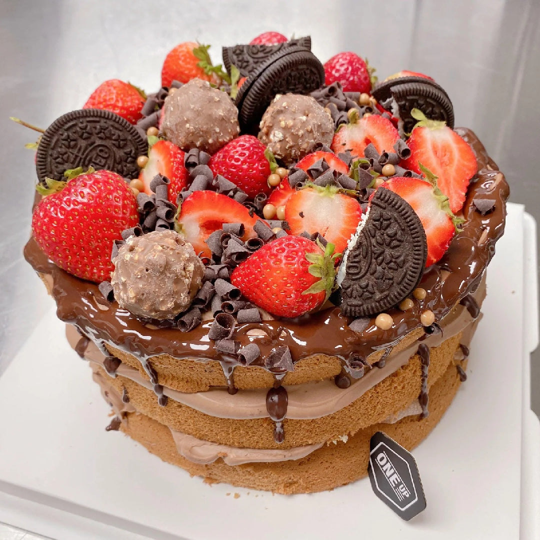 Yum Oreo cookie strawberry chocolate fest cream cake