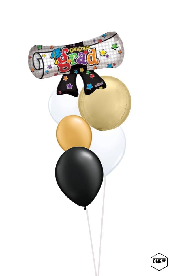 Congrats Grad Helium Balloon Bouquet - ONE UP BALLOONS