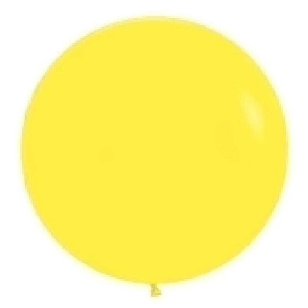 24" Fashion Yellow helium filled with Hi Float - ONE UP BALLOONS