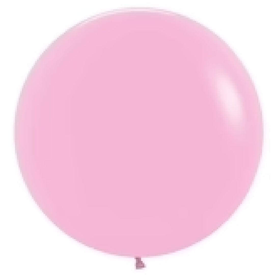 24" Pink Helium filled with Hi Float - ONE UP BALLOONS
