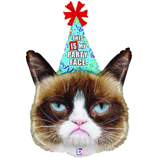 Grumpy Cat Foil Helium filled birthday balloon - ONE UP BALLOONS