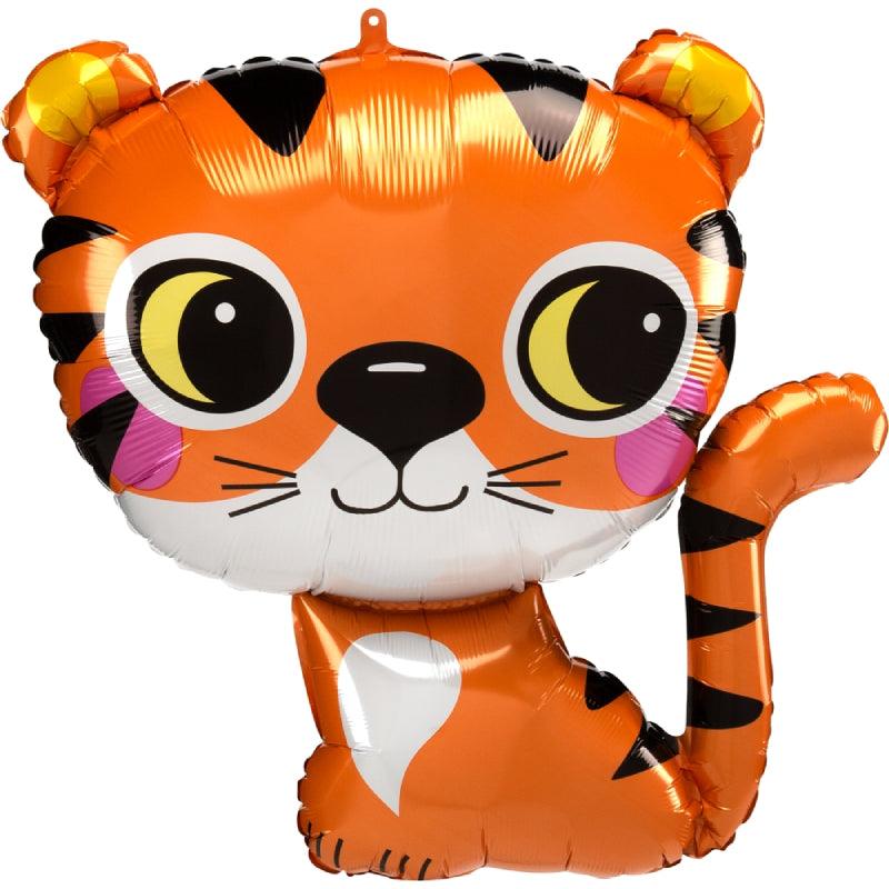 Cute sitting Tiger Helium Foil Balloon - ONE UP BALLOONS