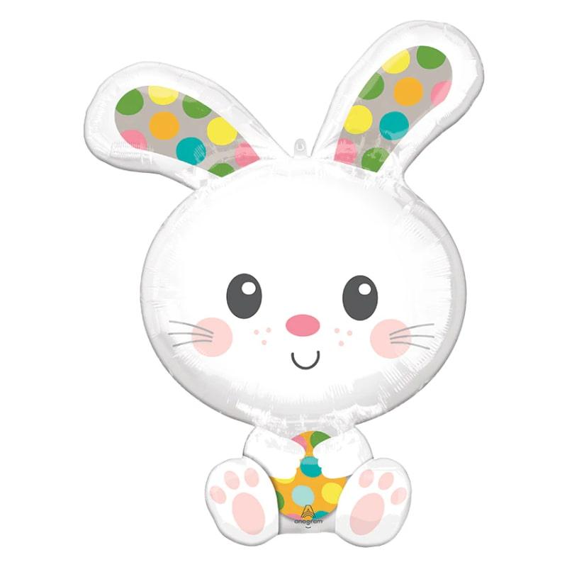 Spotted Bunny Foil Helium filled balloon - ONE UP BALLOONS