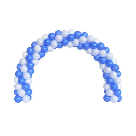 Blue & White Balloon Arch - ONE UP BALLOONS