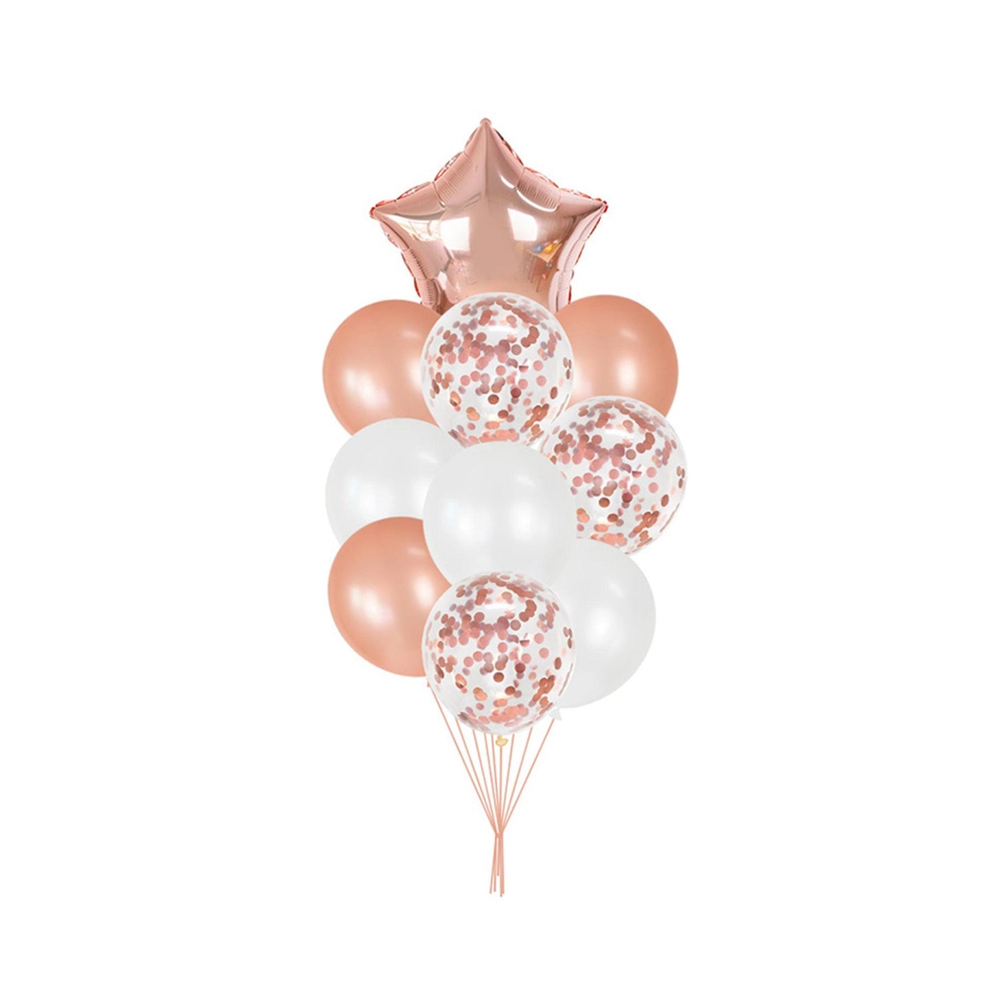 Rose Gold Star Bouquet - ONE UP BALLOONS
