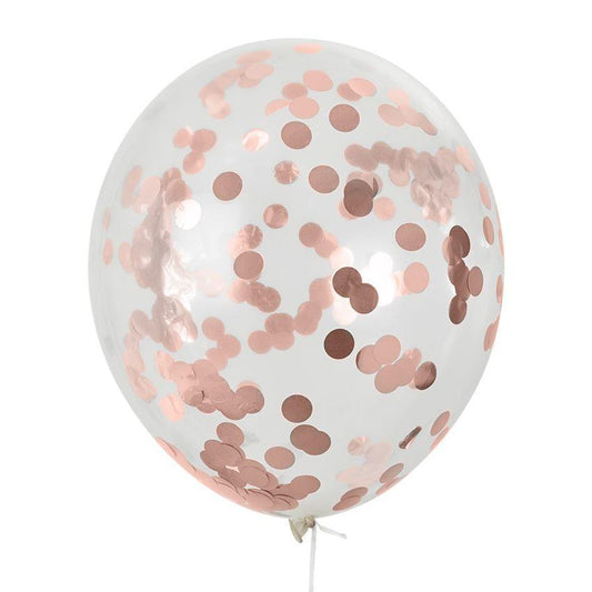 Rose Gold Confetti - ONE UP BALLOONS