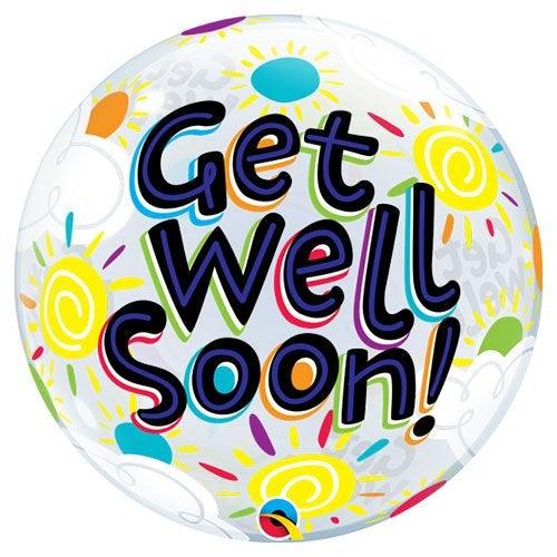 Get Well Soon Bubbles Balloon - ONE UP BALLOONS
