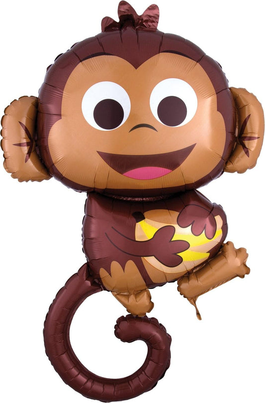 Happy Monkey Foil Balloon - ONE UP BALLOONS