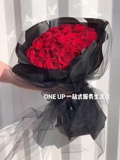 33 Red Roses Bouquet (Pre Order 48 Hours) - ONE UP BALLOONS