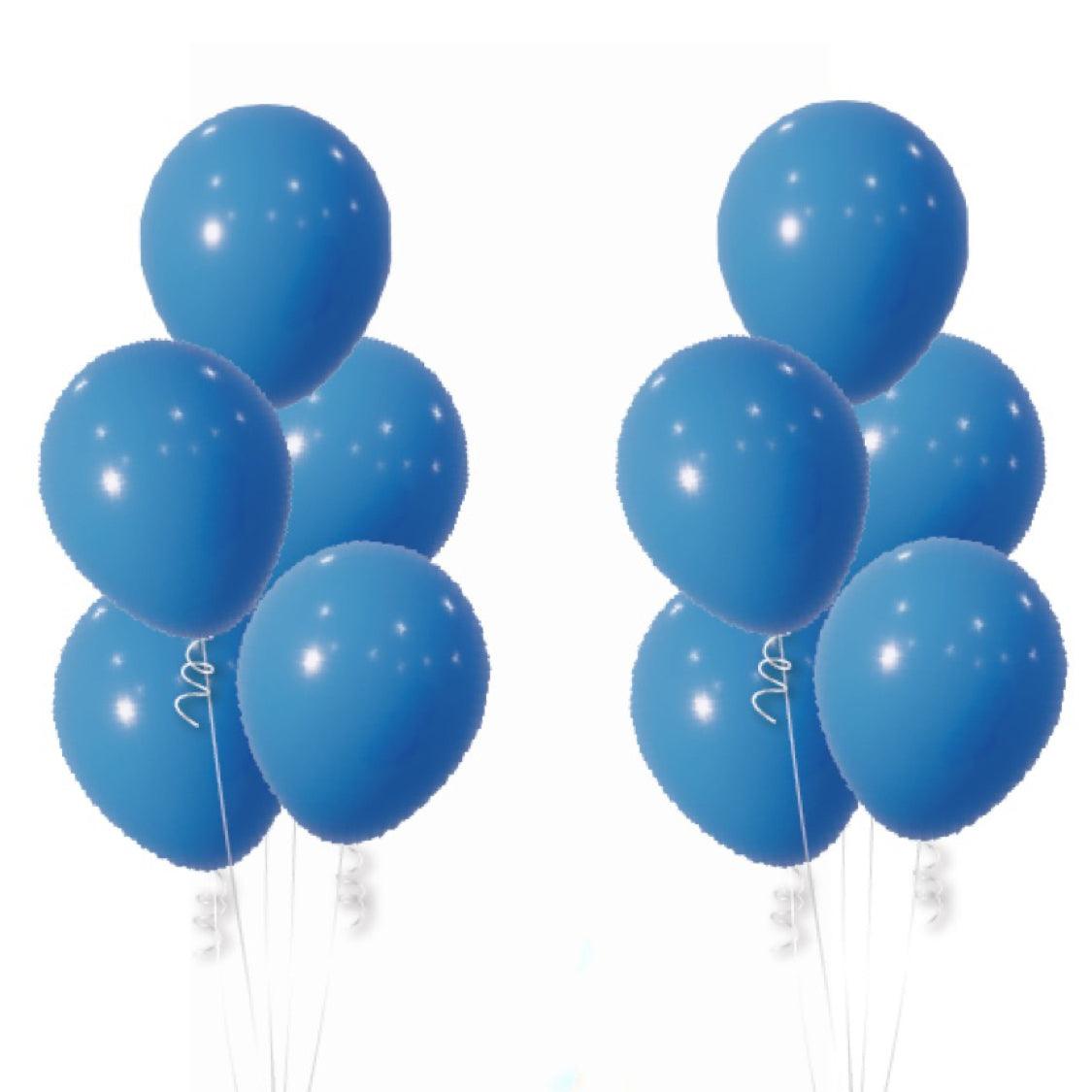 Royal blue helium balloon 2 bouquets of 5 - ONE UP BALLOONS