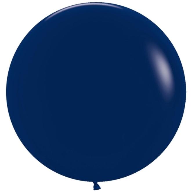 24" Fashion Navy helium filled with Hi Float - ONE UP BALLOONS