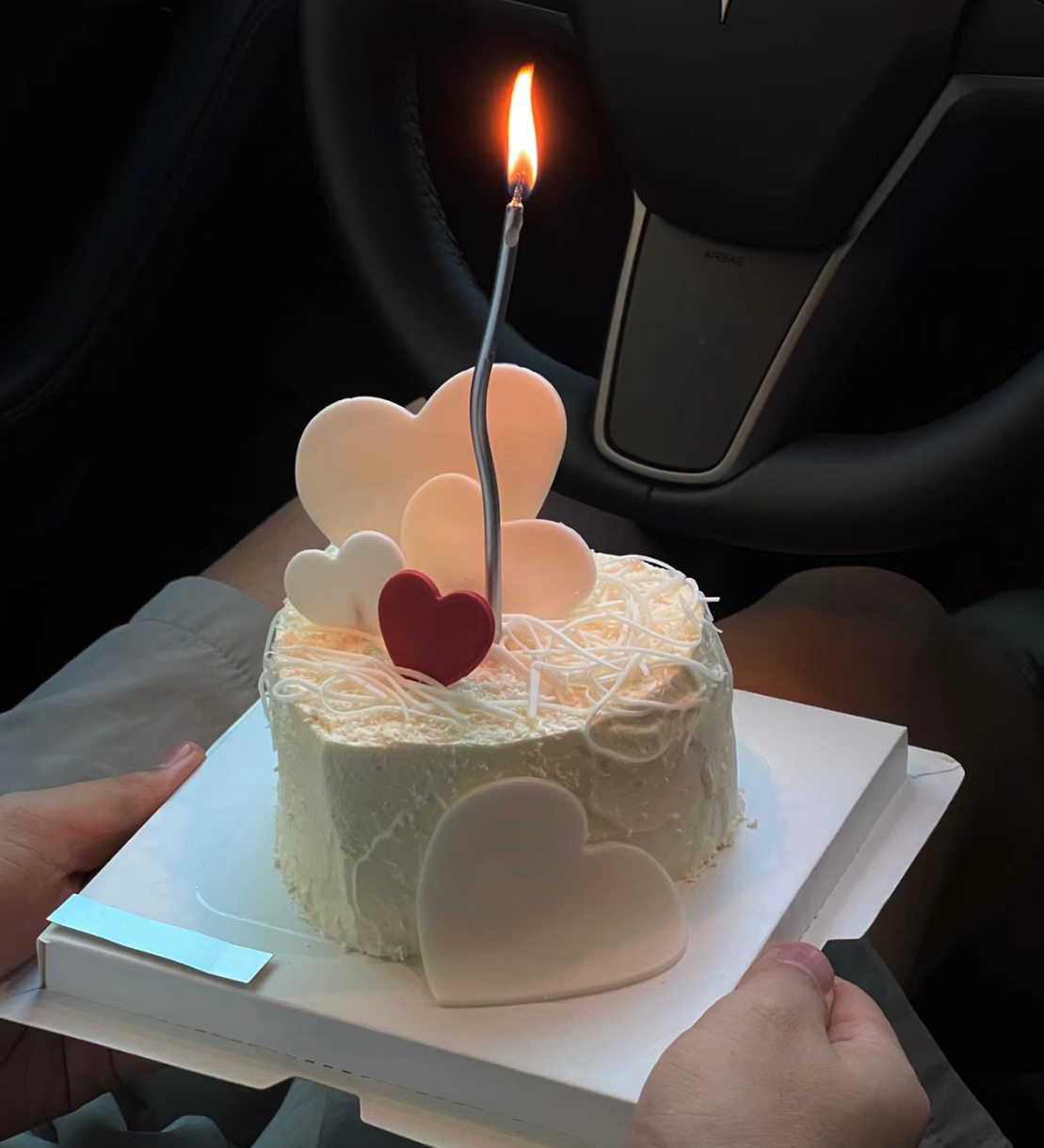 Valentines heart cake