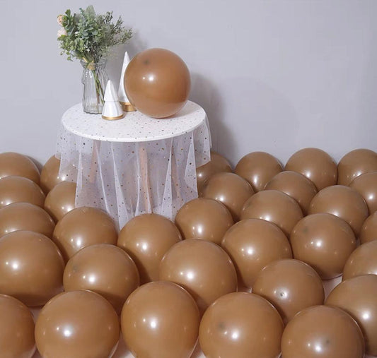 Global Shipping (50 pack) 11 inch Coffee Brown Balloons (Balloons only) - ONE UP BALLOONS