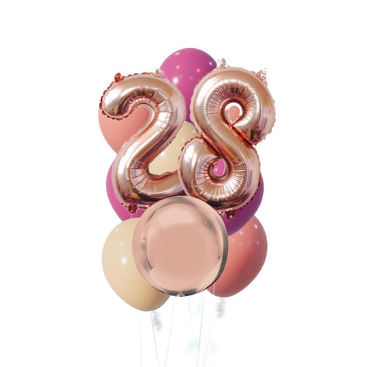 Rose Gold Blush Dream World - Pick An Age - ONE UP BALLOONS
