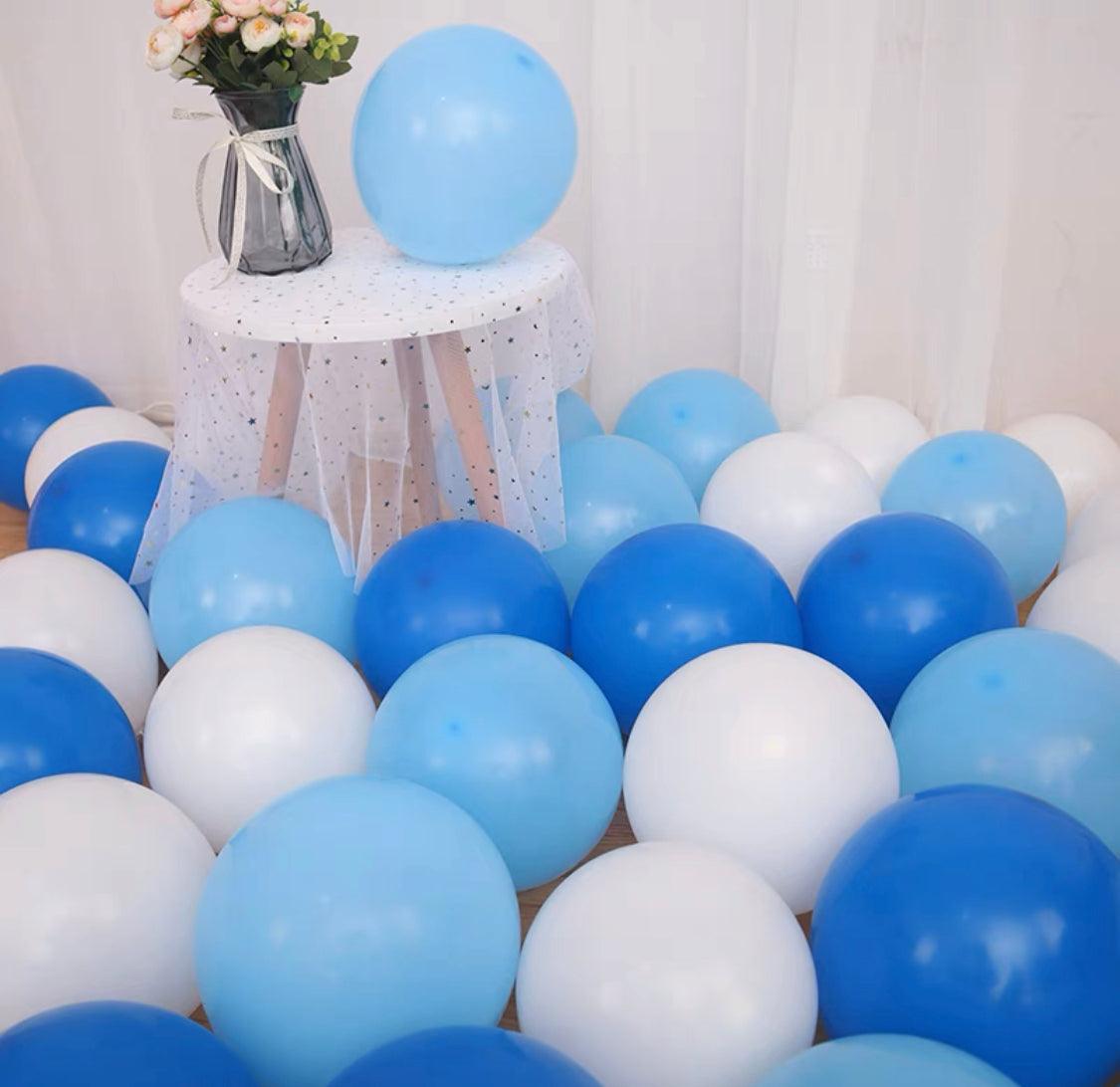 Global Shipping (50 pack) 11 inch Blue Ocean Mix Balloons (Balloons only) - ONE UP BALLOONS