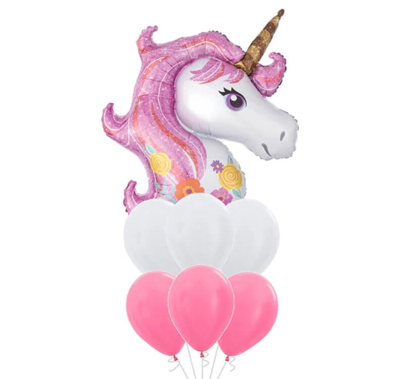 Sweet Pink Unicorn Bouquet - ONE UP BALLOONS