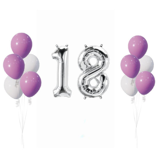 Purple dream world helium birthday balloon bouquet set - ONE UP BALLOONS