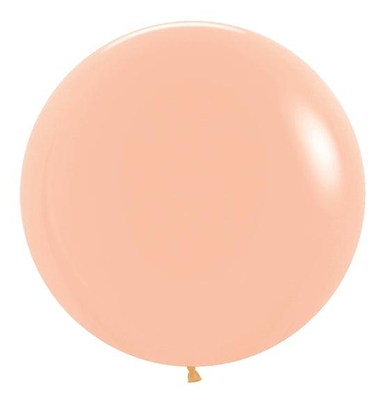24" Blush helium filled with Hi Float - ONE UP BALLOONS