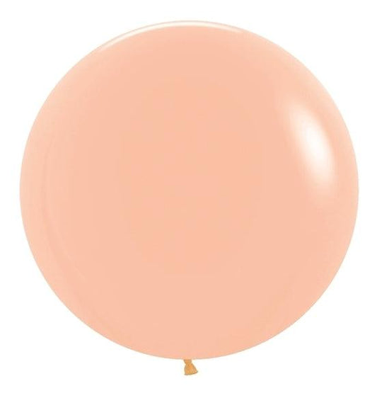 24" Blush helium filled with Hi Float - ONE UP BALLOONS