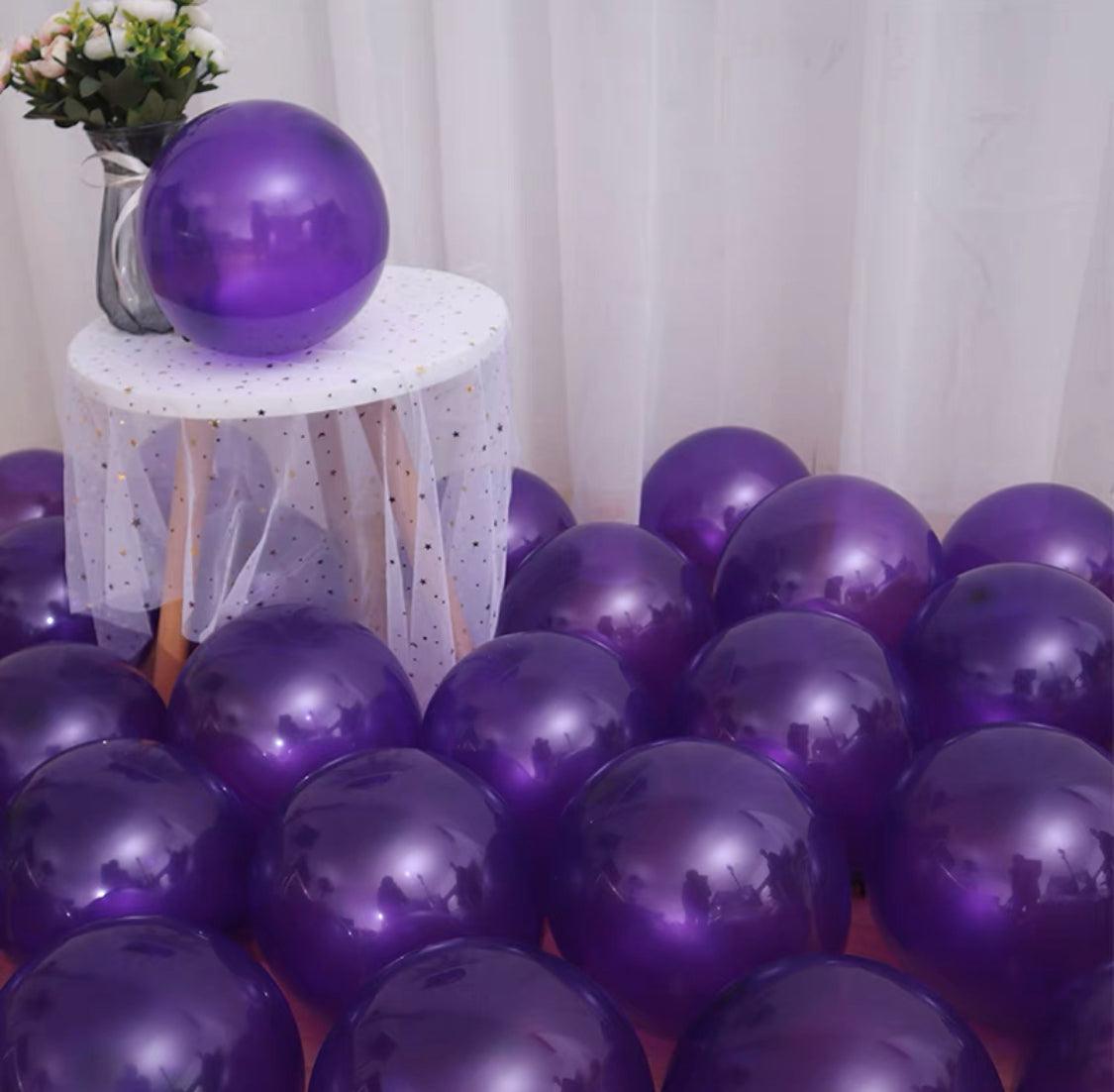 Global Shipping (50 pack) 11 inch Purple Violet  Balloons (Balloons only) - ONE UP BALLOONS