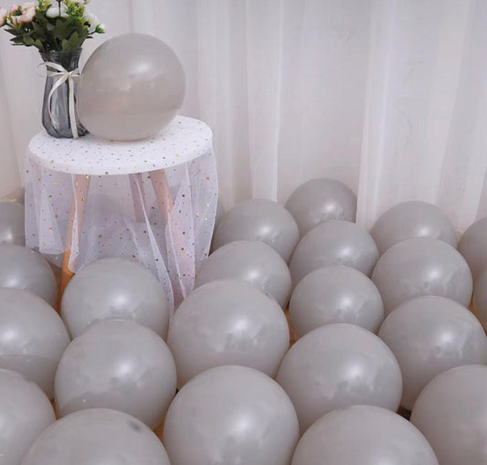 Global Shipping (50 pack) 11 inch Ash Grey Balloons (Balloons only) - ONE UP BALLOONS