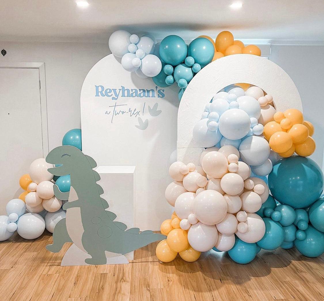Customized panel with party balloons (Set up is included) - ONE UP BALLOONS