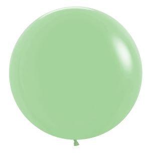 24" Mint Pastel Green helium filled With Hi Float - ONE UP BALLOONS