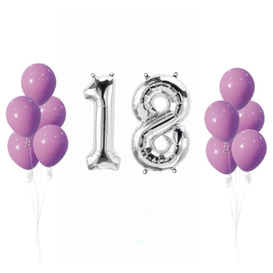 Lavender secret garden birthday helium balloon bouquet set - ONE UP BALLOONS