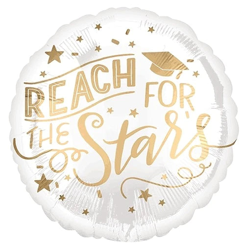 18” reach for the star graduation foil balloon
