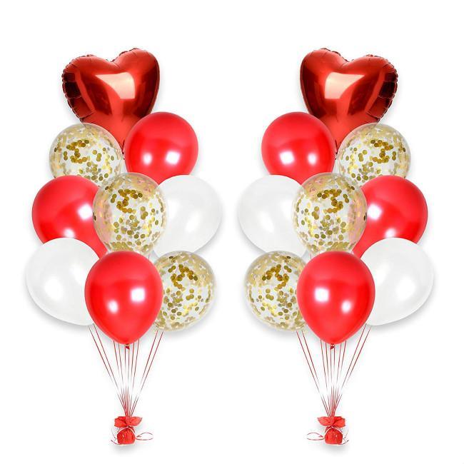 Red hearts love balloons - ONE UP BALLOONS