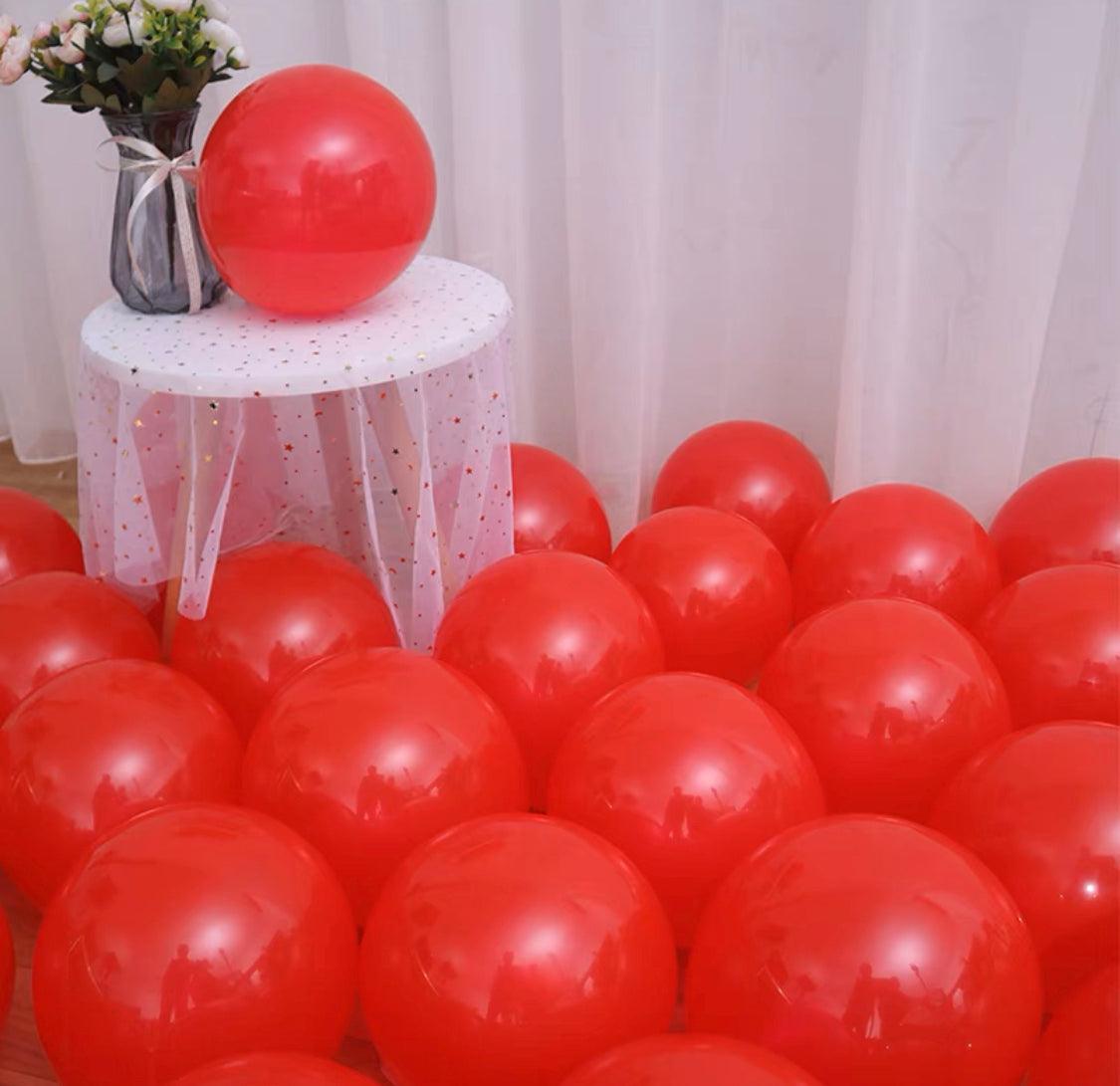 Global Shipping (50 pack) 11 inch Red Balloons High Quality (Balloons Only) - ONE UP BALLOONS