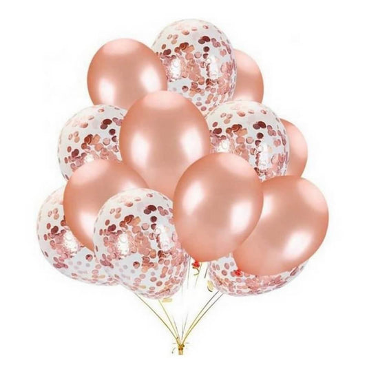 Classic Rose Gold Confetti Bouquet - ONE UP BALLOONS