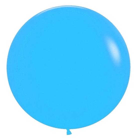24" Pale Sky Blue Helium filled With Hi Float - ONE UP BALLOONS