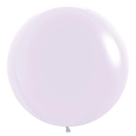 24" Pastel Matte Lilac helium filled with Hi Float - ONE UP BALLOONS