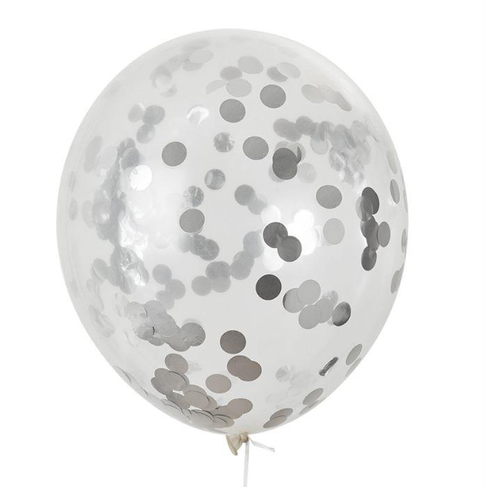 Silver Confetti - ONE UP BALLOONS